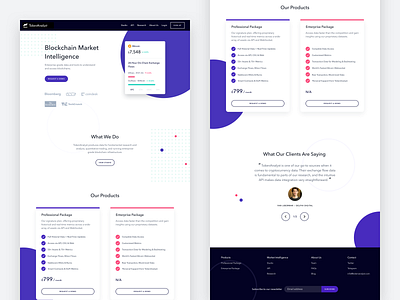 Token Analyst Homepage Redesign blockchain cards crypto cryptocurrency data defi ethereum fintech homepage price price plans sketch testimonials ui ux web