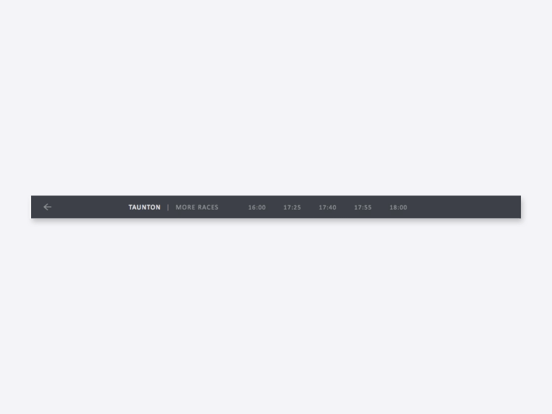 Header Navigation Bar Horse Racing Application by Vinnie on Dribbble