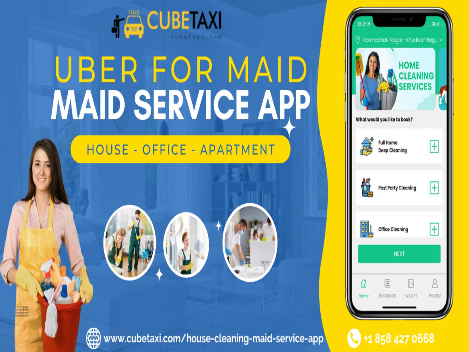 Maidsapp Clone Maid Service App by Cubetaxi Technolabs on Dribbble