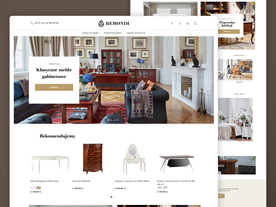Homepage design for Bemondi bedroom boutique clean design desktop ecommerce elegant figmadesign furniture magento modern office premium shopware sketchapp ui ux web design