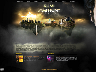 Rumi Symphony Project website webdesign design