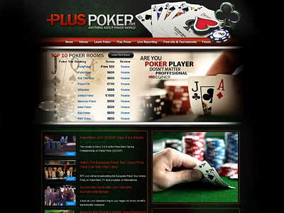 Plus Poker Official Website website webdesign design