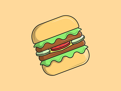 Hamburger Vector Illustration design flat design flatdesign flatvector hamburger hamburger icon hamburger illustration hamburger logo hamburgers illustration junk food junkfood vectolillustration vector vectorart