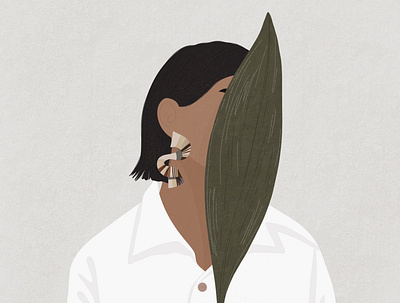 Hidden Be-leaf colour flat graphic design illustration illustrator minimal procreate