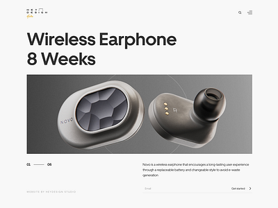Minimal Wireless Earphone Homepage