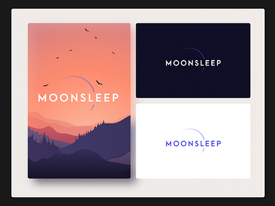 MoonSleep Logo Design branding illustration logo logo design minimalist moon moonsleep sleep ui design