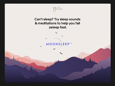 MoonSleep Landing Page Inspiration branding chill graphic design homepage illustration moon page layout sleep ui design website design