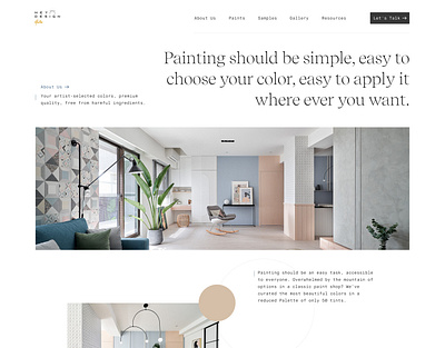 Painting color website design black white clean design color color palette homepage minimal minimalist page layout painting ui design website design