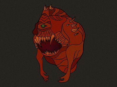 Cacodemon cacodemon character design doom doom eternal flat design