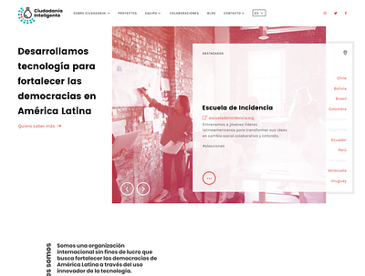 NGO Ciudadanía Inteligente site redesign ui ux web