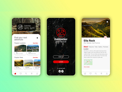 Bakkpacker - Hiking App Concept