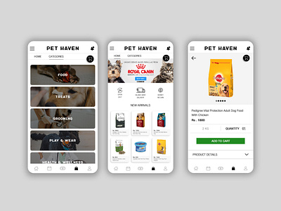 Pet Haven - Pet App Concept design minimal mobile mobile app mobile app design mobile design mobile ui pet pet care pets petshop petstore store