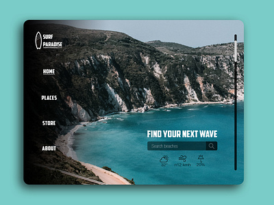 Surf Paradise - Website Concept branding design surf surfing travel travel app traveling ux ux design web web design website website design