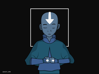 Aang From Avatar The Last Airbender aang atla avatar design illustration last air bender minimal vector