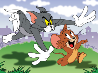 Tom and Jerry animation cartoon design illustration vector