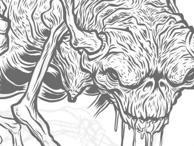 Mo Nip drawing illustration line merch monster vector yeti zombie
