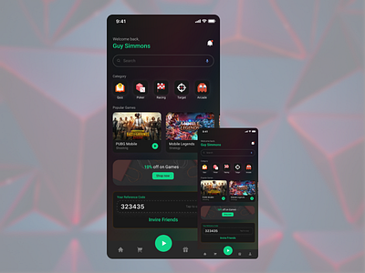 Win and Shop design gaming mobile app