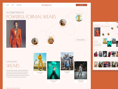 Petrona - Fashion Ecommerce Website Concept design ecommerce fashion minimal ui website