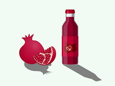 Pomegrenade juice adobe illustrator vector illustration