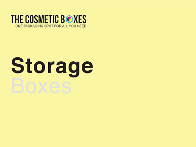 “Storage Boxes” - A Packaging Option With Unusual Features
