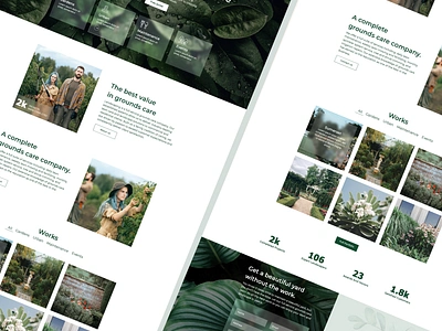 Landscaping | Gardening Landing Page clean elementor gardening green landing page landscaping photoshop psd design psd template ui design wordpress wordune