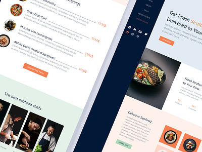 Ocean Delight | A stylish Seafood Store Landing Page