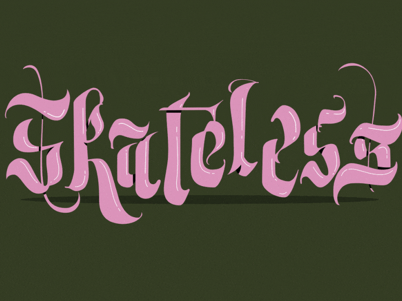 Skateless animation design illustration lettering type typo typography