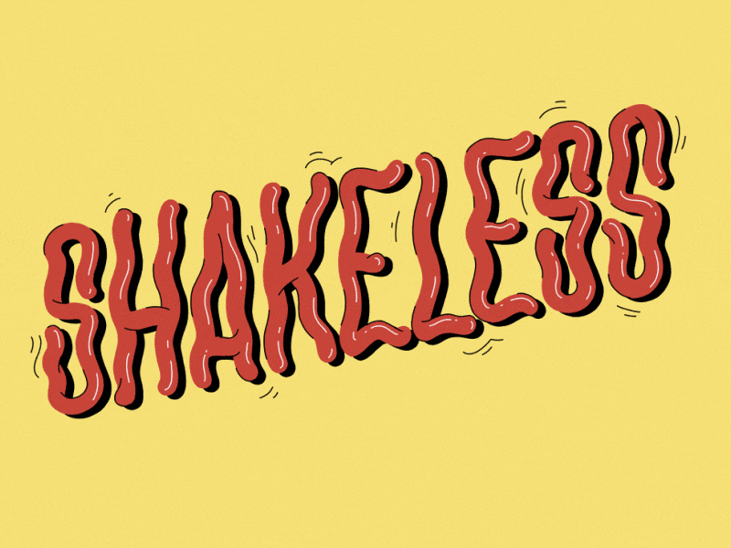 Shakeless animation design illustration lettering type typo typography vector