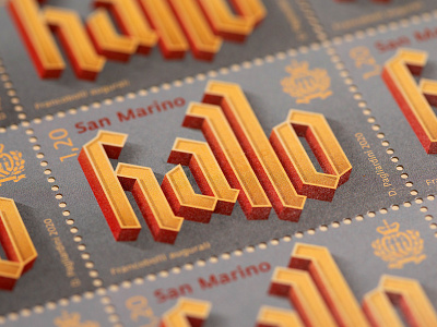 "Hallo" stamps design illustration lettering stamp design stamps type typo typography vector