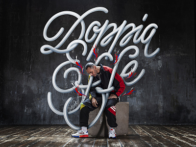 Adidas x Fabri Fibra adidas advertising calligraphy illustration lettering music rap rapper sneakers typography