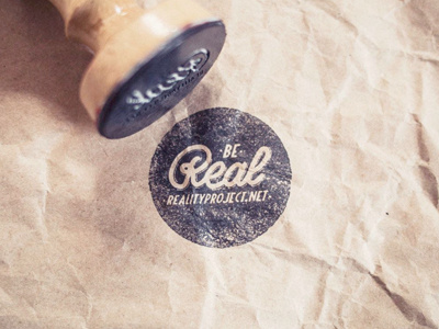 Be Real Stamp corporate handmade lettering logo stamp