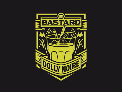 Dolly Noire x Bastard alcohol alcool branding design drink illustration lettering negroni snowboard streetwear typo typography vector