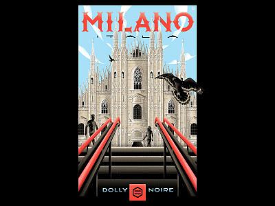 Dolly Noire x Milano duomo illustration italy lettering milano typo typography
