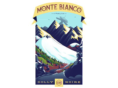 Monte Bianco design fashion illustration lettering monte bianco mountain snow streetwear