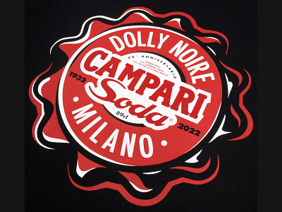 Campari Soda x Dolly Noire aperitivo branding campari design dlynr illustration lettering soda typo typography vector