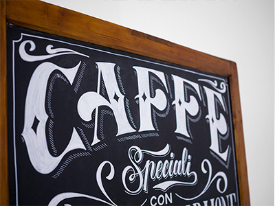 Caffe blackboard davide hand handmade lettering pagliardini typography