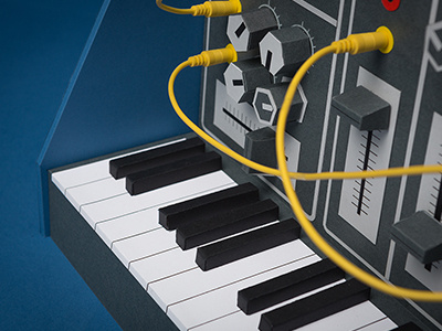 Synth handcut handmade music paper papercraft piano synth