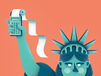 Lady Liberty america economy editorial financial illustration ladyliberty statueofliberty usa vector