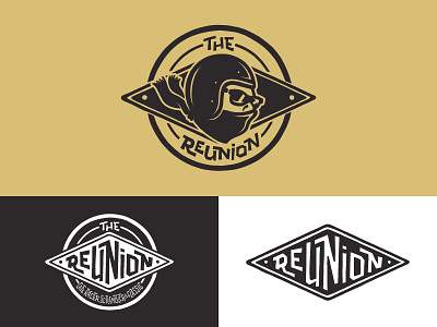 The Reunion caferacer classic handwritten lettering logo motorcycle reunion scrambler