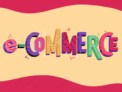 e-Commerce aftereffect animation illustration lettering