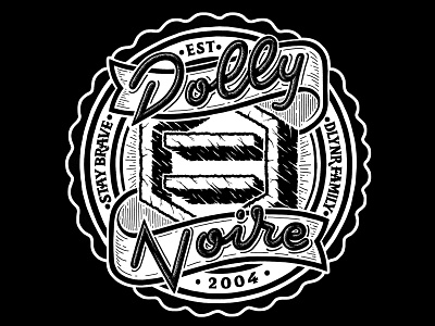 Dolly Noire "Stickers" T-shirt design dollynoire handmade lettering logo stickers typo
