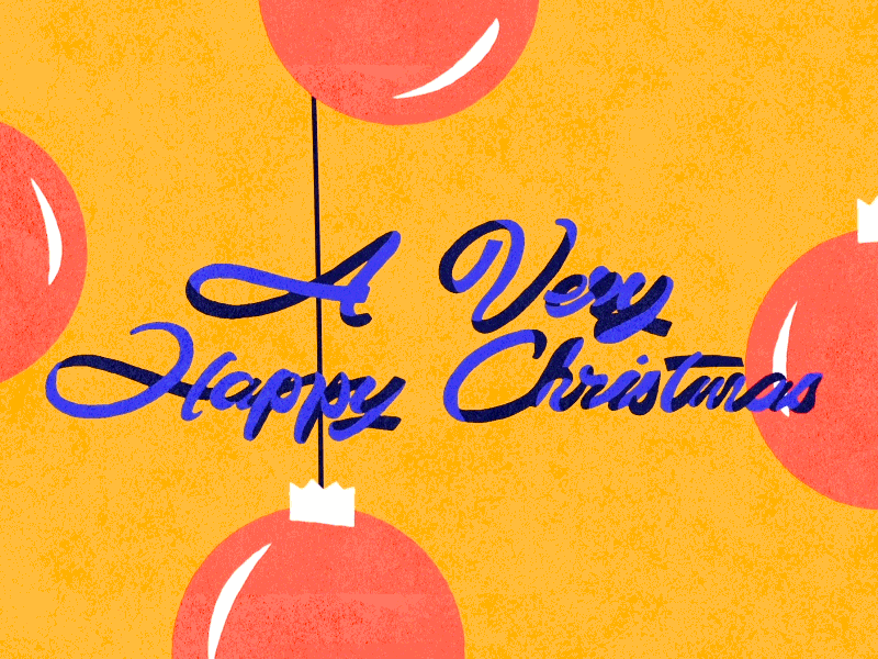 Happy Christmas! 2d animation cel christmas framebyframe happy lettering motion motiondesign ribbon xmas