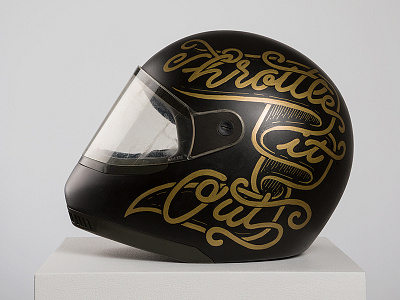 Helmet handmade helmet lettering typography