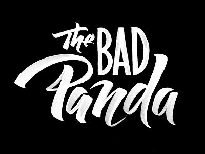 The Bad Panda bad handmade lettering logo panda sketch typo typography