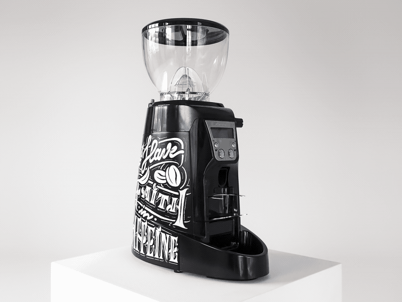 Coffee grinder coffee custom design grinder handmade illustration lettering typography