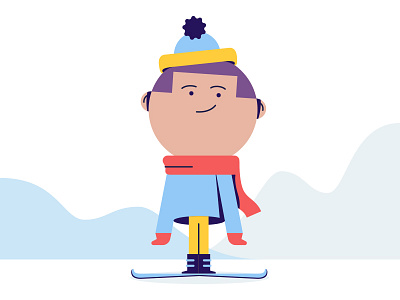 Skier character animation character illustration motiongraphic mountain ski skier vector