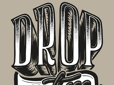 Drop Out design handmade illustration lettering surf surfboard type typo typography