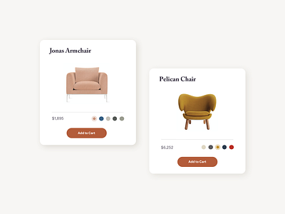 E-commerce UI | Fancy Chairs ecommerce design ecommerce shop furniture furniture website pdp retail ui ui style uidesign variants visual design visualdesign