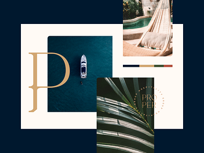 Moodboard | Proper brand brand design brand identity branding branding and identity color palette color swatches earthy hospitality logo luxury brand luxury design mood moodboard p photography swatches travel