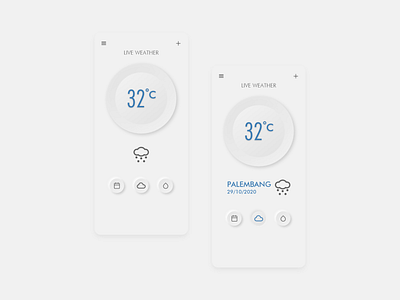Live Weather - Mobile App app branding design illustration mobile app ui ux